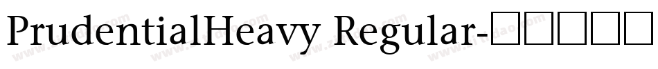 PrudentialHeavy Regular字体转换